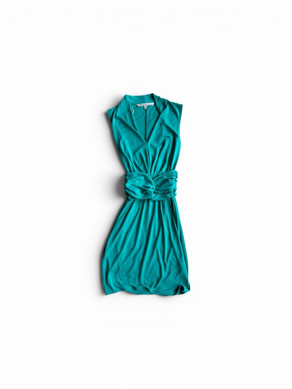Rachel Rachel Roy XS Sleeveless Teal Twist-Waist Dress